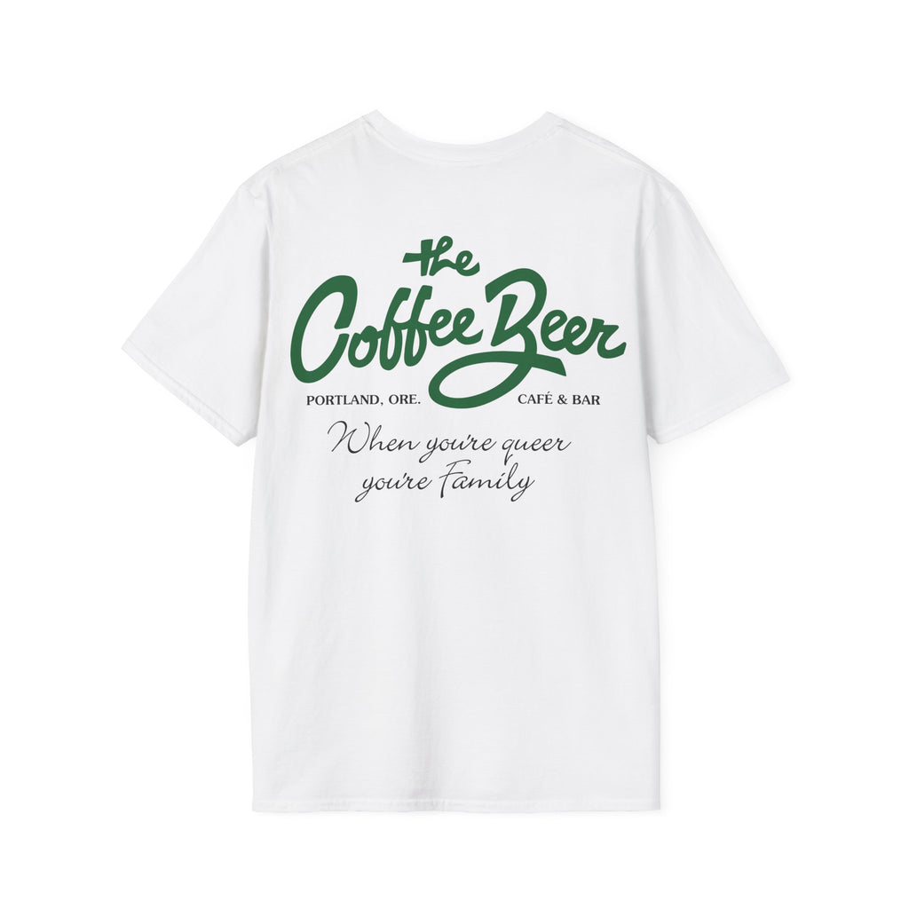 "When You're Queer OG" Unisex Softstyle T-Shirt - Coffee and Beer Design