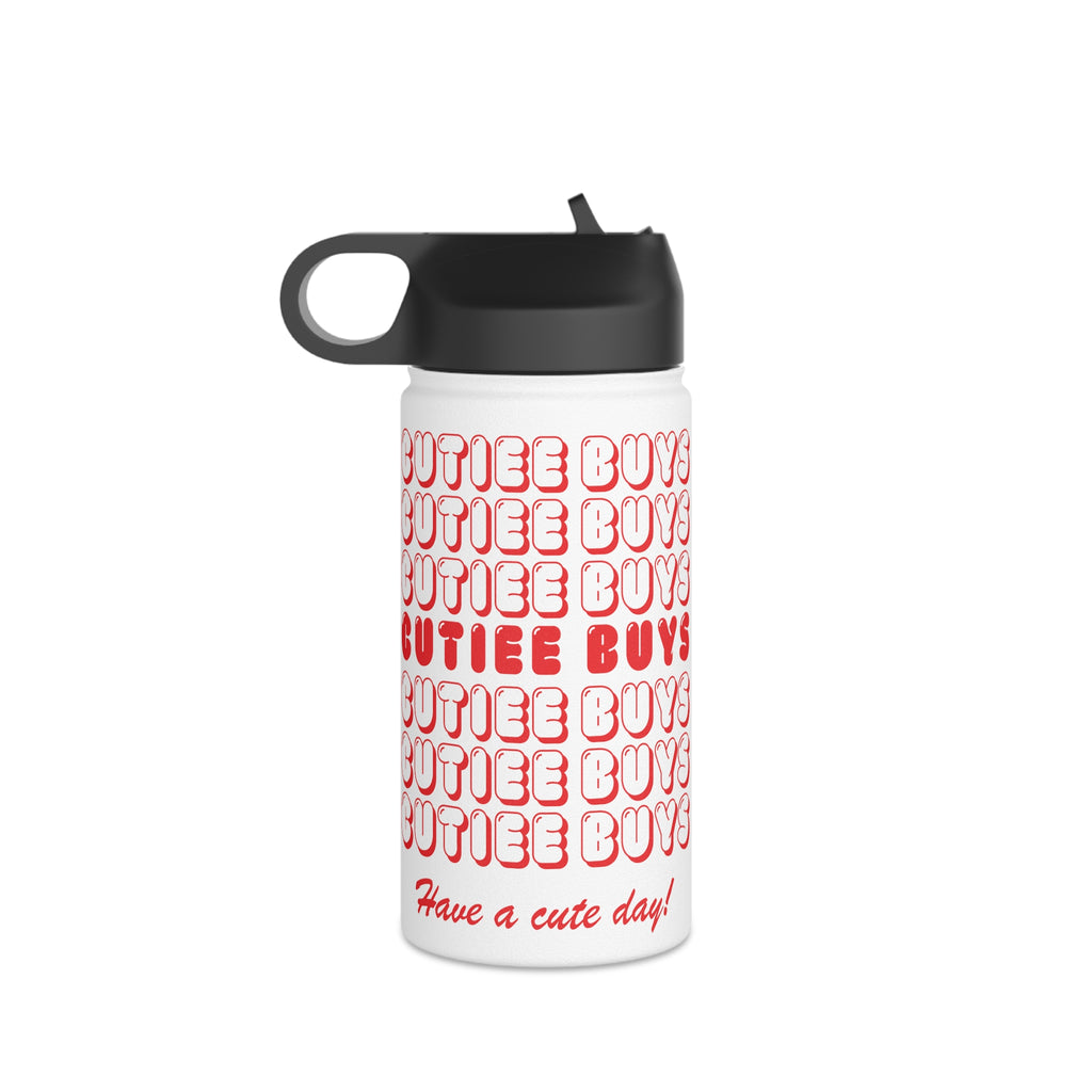 "Total Cutiee" Stainless Steel Water Bottle, Standard Lid