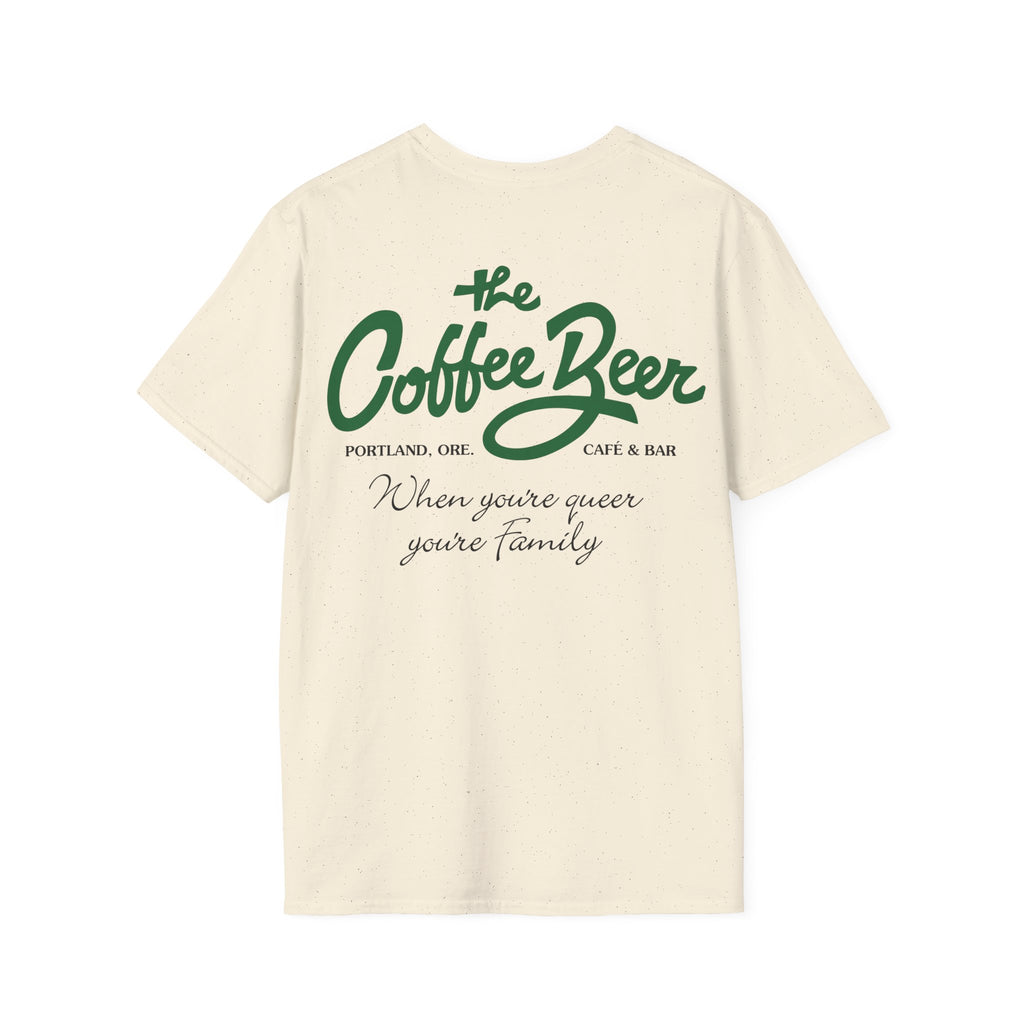 "When You're Queer OG" Unisex Softstyle T-Shirt - Coffee and Beer Design