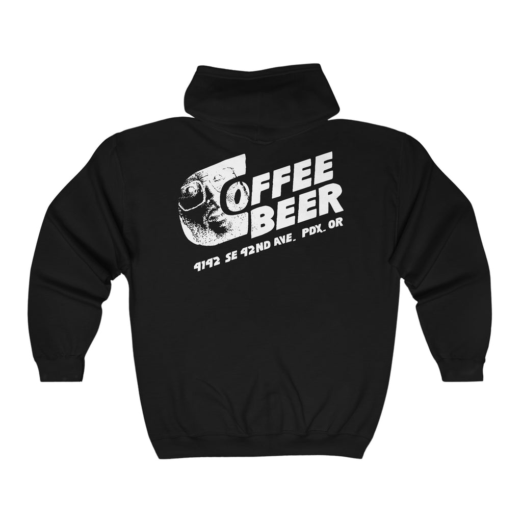 "Devout Coffee Advocate Hoodie" - Unisex Heavy Blend Full Zip Sweatshirt for Coffee Lovers