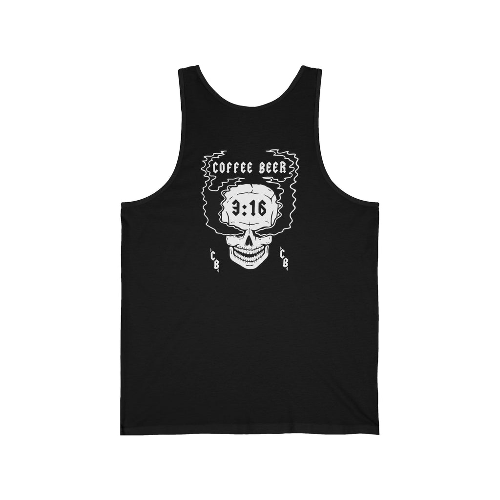 "Smoking Skull/Crucifix" Unisex Jersey Tank