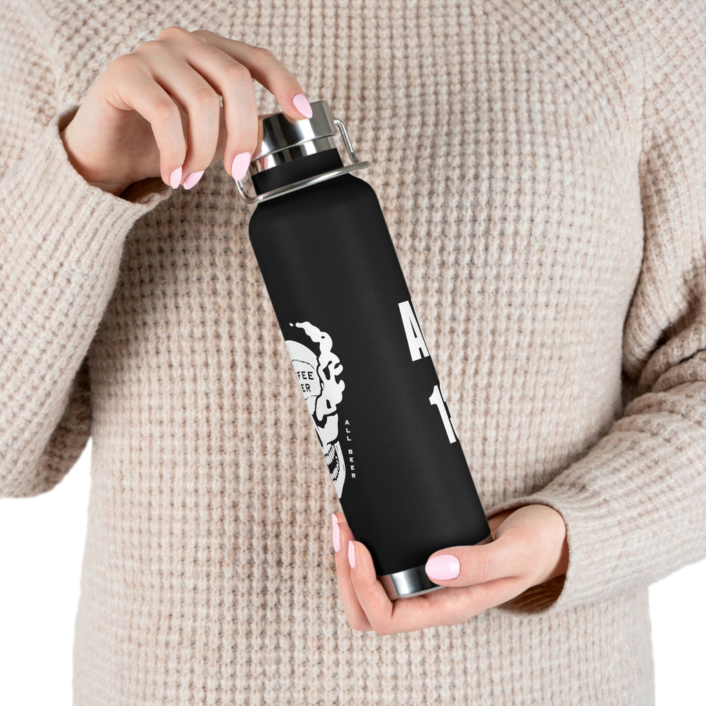 "All Coffee All Beer" Copper Vacuum Insulated Bottle, 22oz