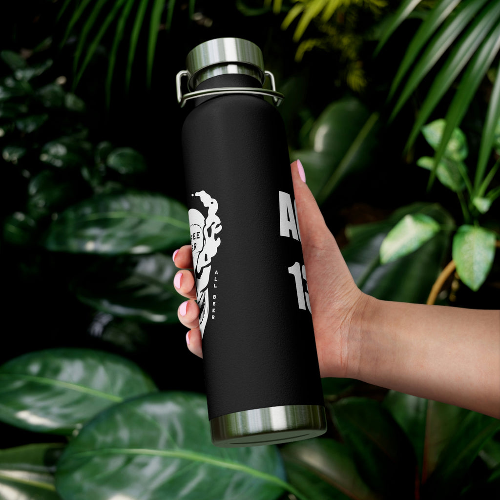 "All Coffee All Beer" Copper Vacuum Insulated Bottle, 22oz