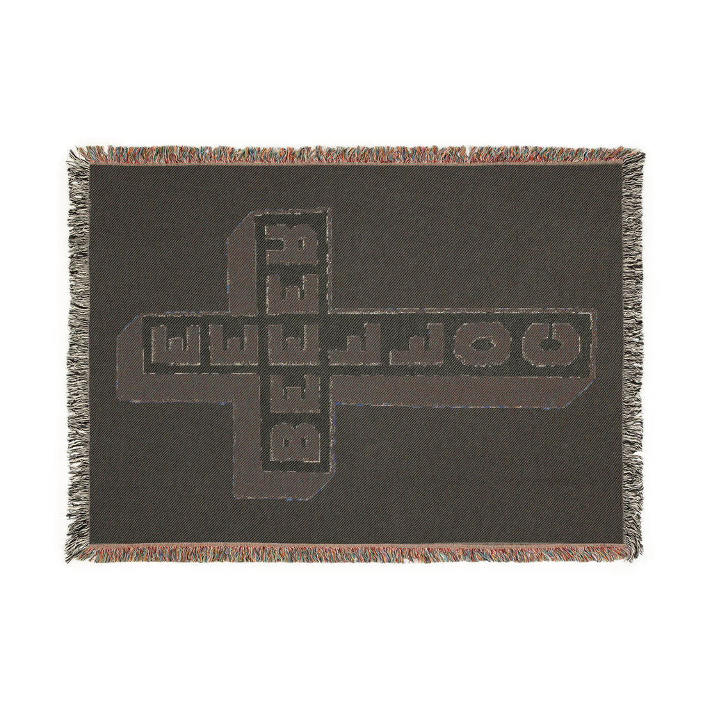Coffee & Beer Cross Woven Blanket – Retro Bar Kitchen Throw