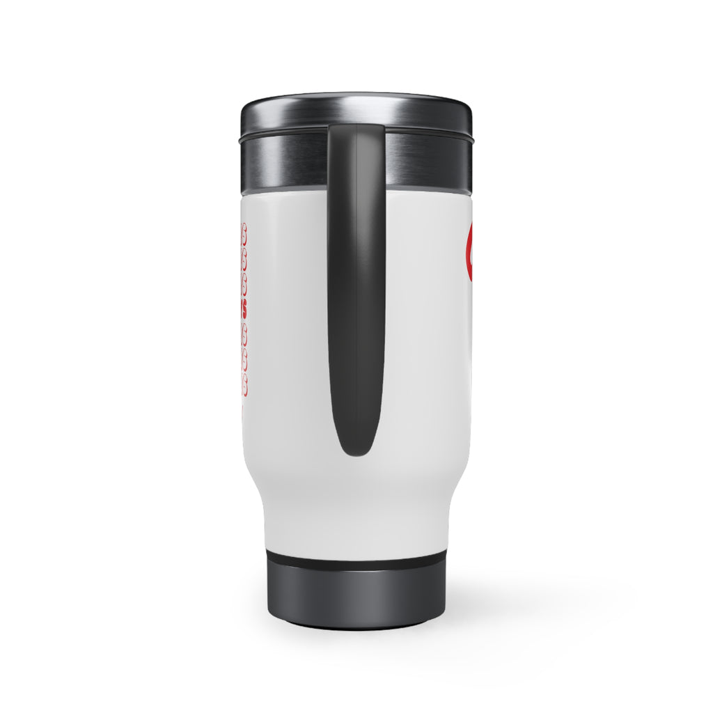 "Total Cutiee" Stainless Steel Travel Mug with Handle, 14oz