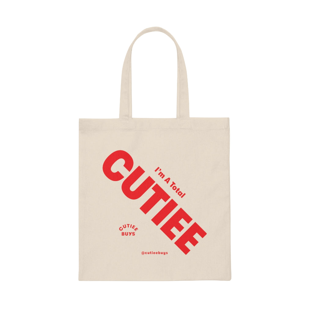 "Total Cutiee" Canvas Tote Bag