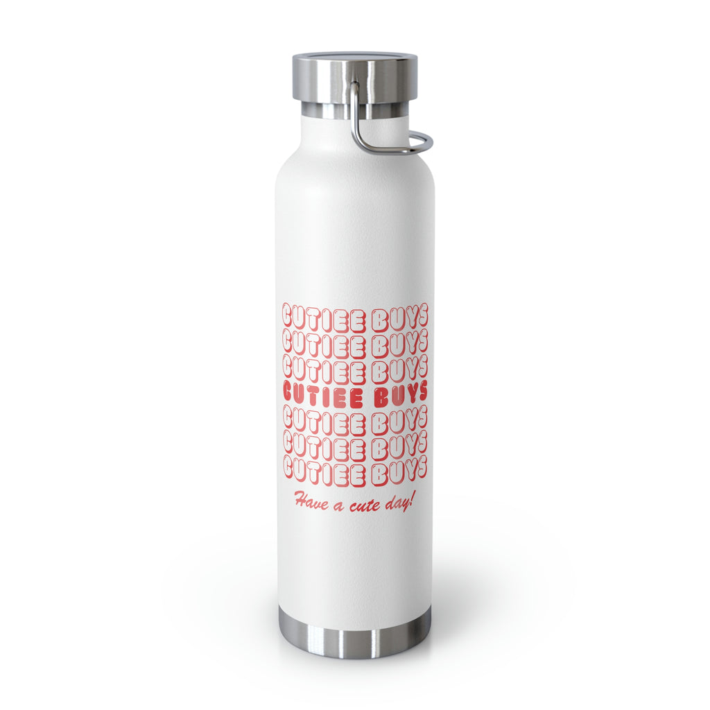 "Have A Cute Day" Copper Vacuum Insulated Bottle, 22oz