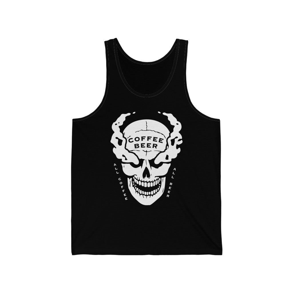 "All Coffee All Beer" Stone Cold Unisex Jersey Tank