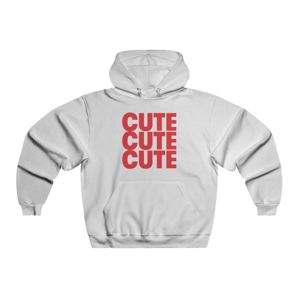 "Cute Cute Cute" Red Men's NUBLEND® Hooded Sweatshirt